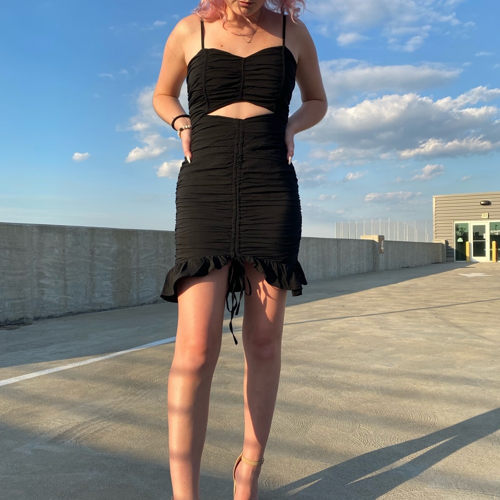 front cut out dress